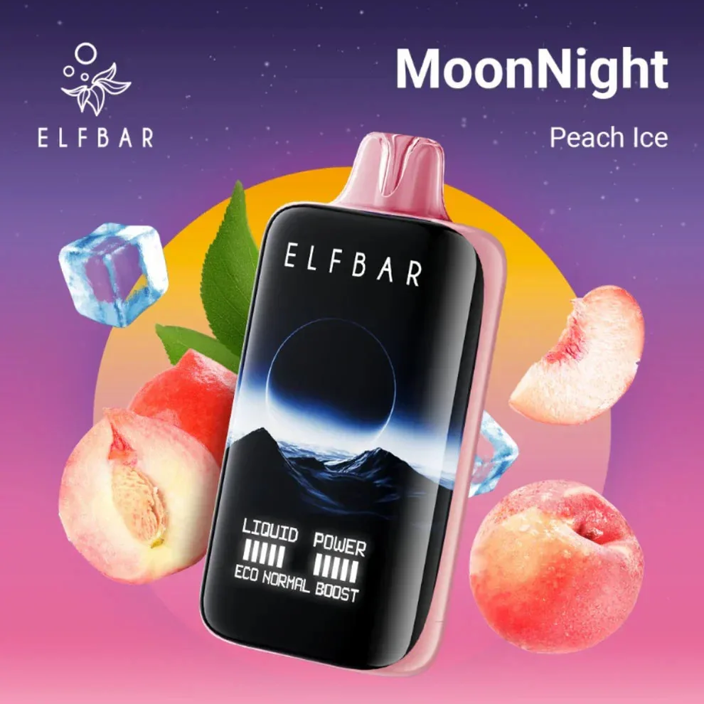 Elf Bar Moon Night 40K – Peach Ice 40000 Puffs - Buy Authentic Vape in Agra - Vape Shop Agra