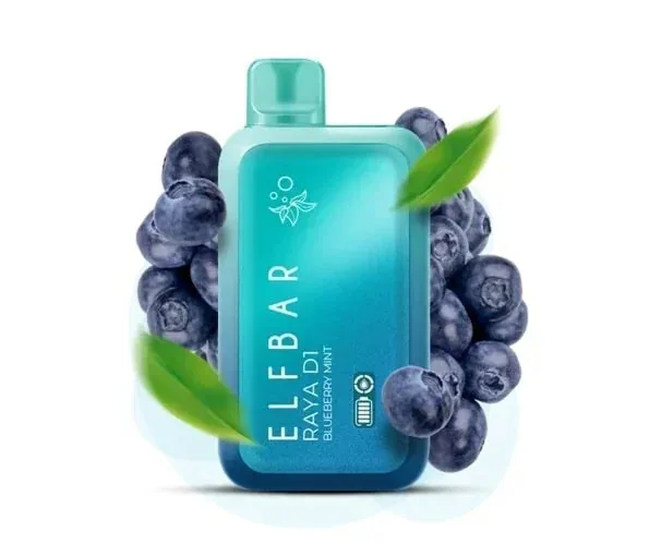 Elf Bar Raya D1 – Blueberry Mint - Buy Authentic Vape in Agra - Vape Shop Agra