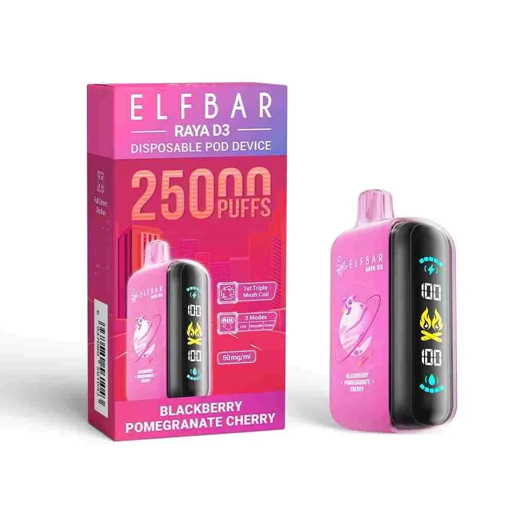 Elf Bar Raya D3 Blackberry Pomegranate Cherry – 25000 - Buy Authentic Vape in Agra - Vape Shop Agra