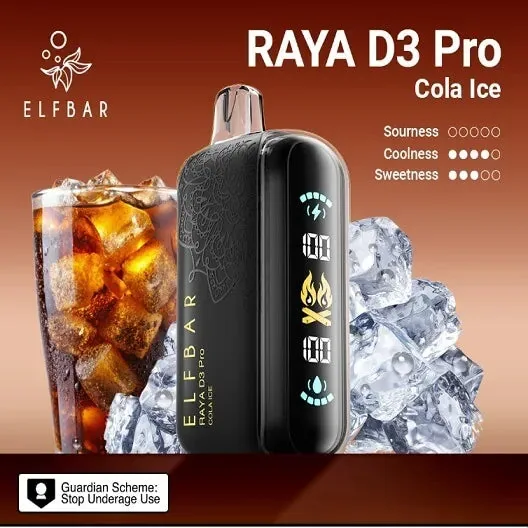 Elf Bar Raya D3 Pro 30K – Cola Ice 30000 Puffs - Buy Authentic Vape in Agra - Vape Shop Agra