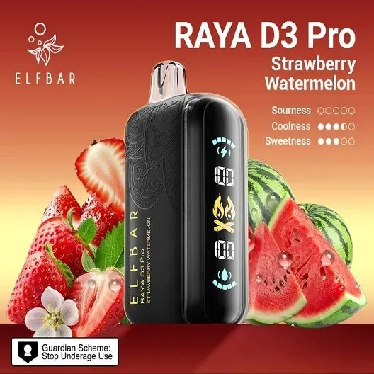 Elf Bar Raya D3 Pro – Strawberry Watermelon - Buy Authentic Vape in Agra - Vape Shop Agra