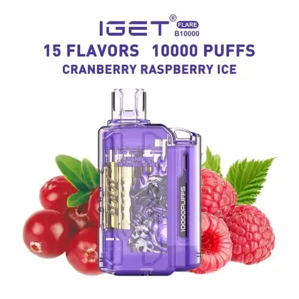 Iget Flare B10000 – Cranberry Raspberry Ice - Buy Authentic Vape in Agra - Vape Shop Agra