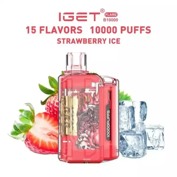 Iget Flare B10000 – Strawberry Ice - Buy Authentic Vape in Agra - Vape Shop Agra