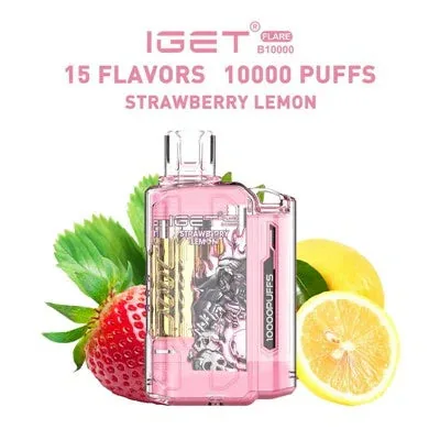 Iget Flare B10000 – Strawberry Lemon - Buy Authentic Vape in Agra - Vape Shop Agra