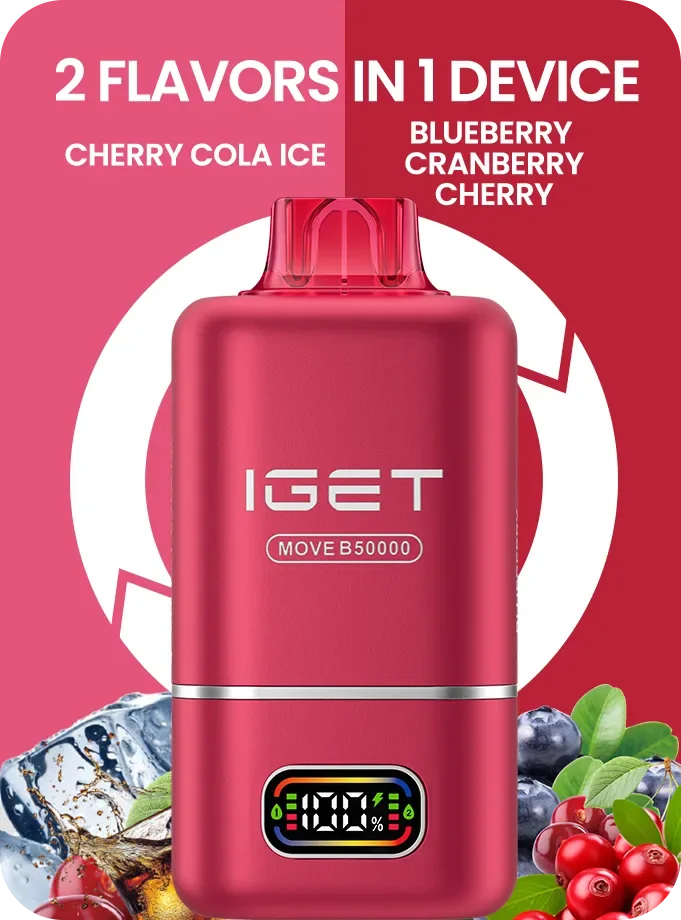 Iget Move B50000 (50k Puffs – 2 Flavours In 1 Device) - Buy Authentic Vape in Agra - Vape Shop Agra