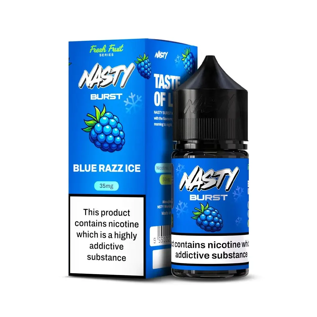 Nasty Burst Nic Salts – Blue Razz Ice - Buy Authentic Vape in Agra - Vape Shop Agra