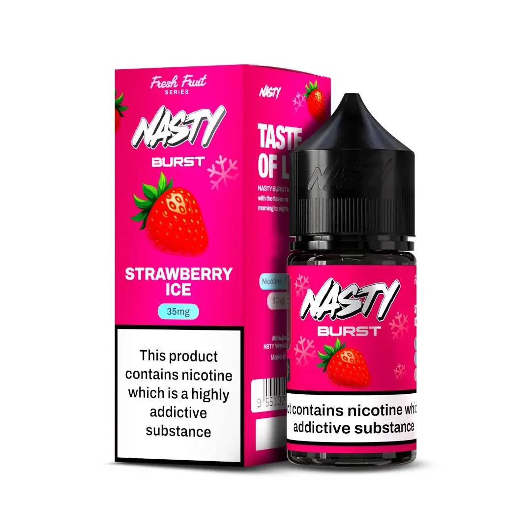Nasty Burst Nic Salts – Strawberry Ice - Buy Authentic Vape in Agra - Vape Shop Agra
