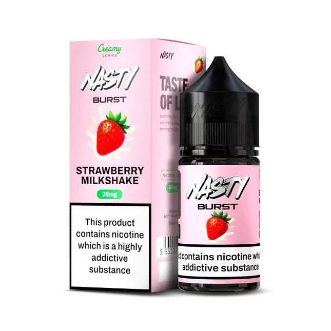 Nasty Burst Nic Salts – Strawberry Milkshake - Buy Authentic Vape in Agra - Vape Shop Agra