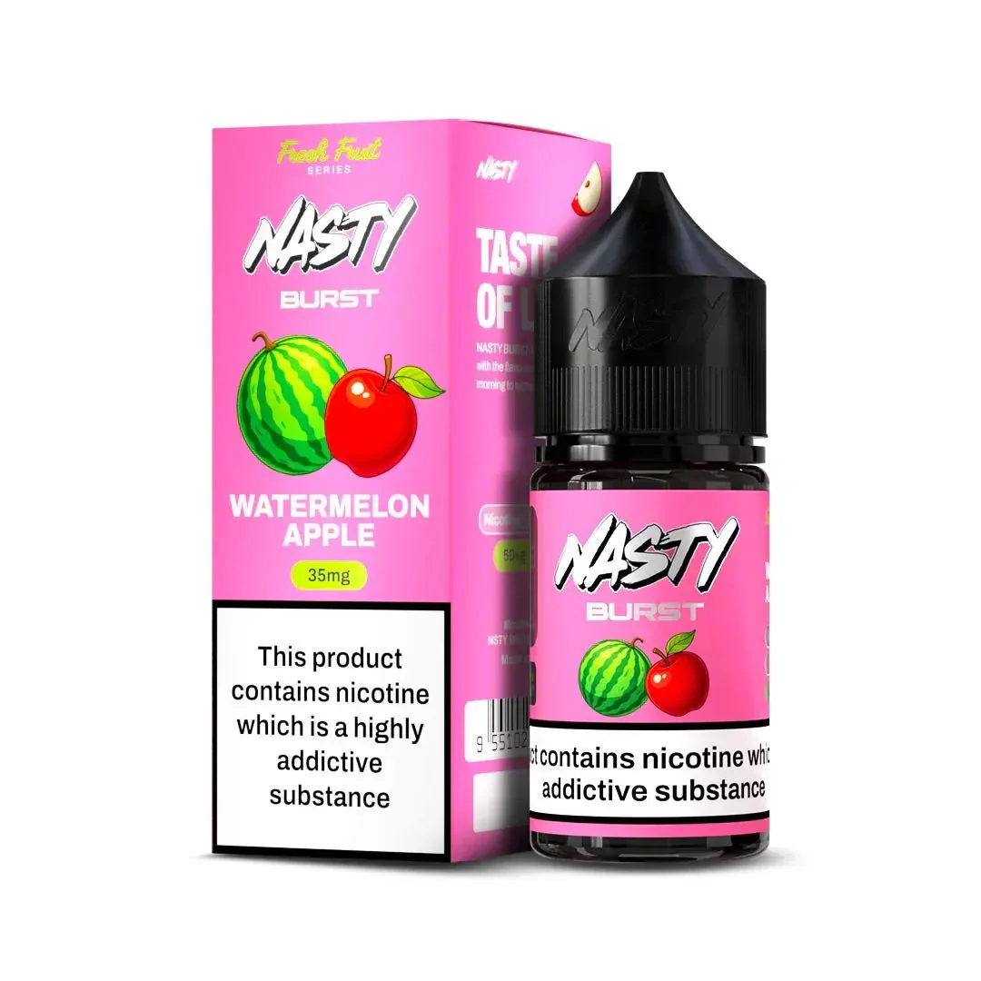 Nasty Burst Nic Salts – Watermelon Apple - Buy Authentic Vape in Agra - Vape Shop Agra